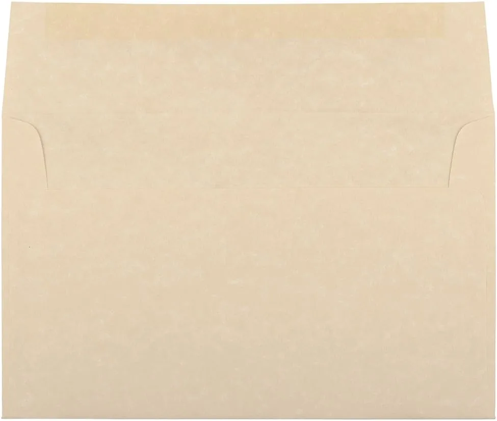 JAM PAPER Parchment Booklet Invitation Envelopes - 24 lb, 30% Recycled