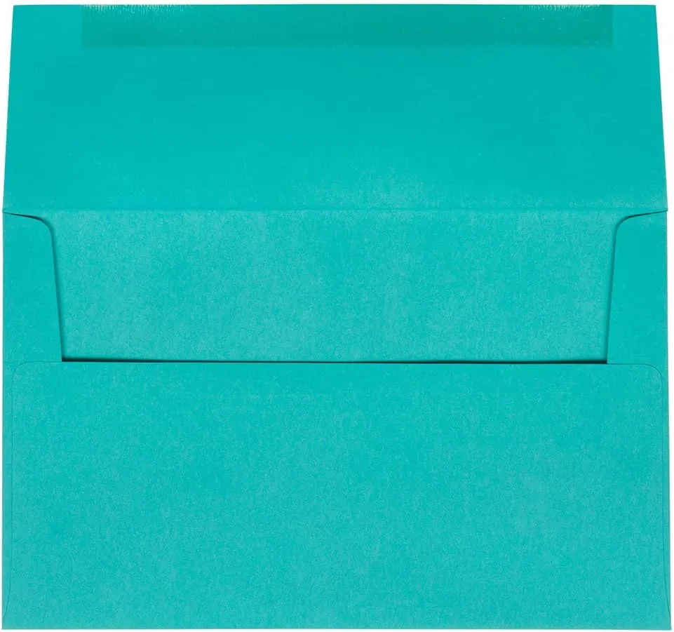 JAM PAPER Colored Recycled Booklet Invitation Envelopes with Gummed Closure