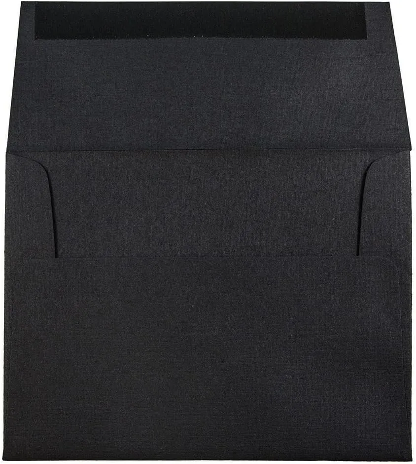 JAM PAPER Booklet Invitation Envelopes, Gummed Seal, 32-lb Linen, 30% Recycled