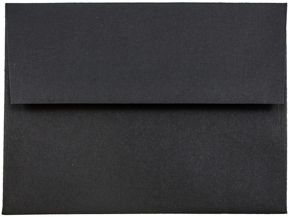 JAM PAPER Booklet Invitation Envelopes, Gummed Seal, 32-lb Linen, 30% Recycled