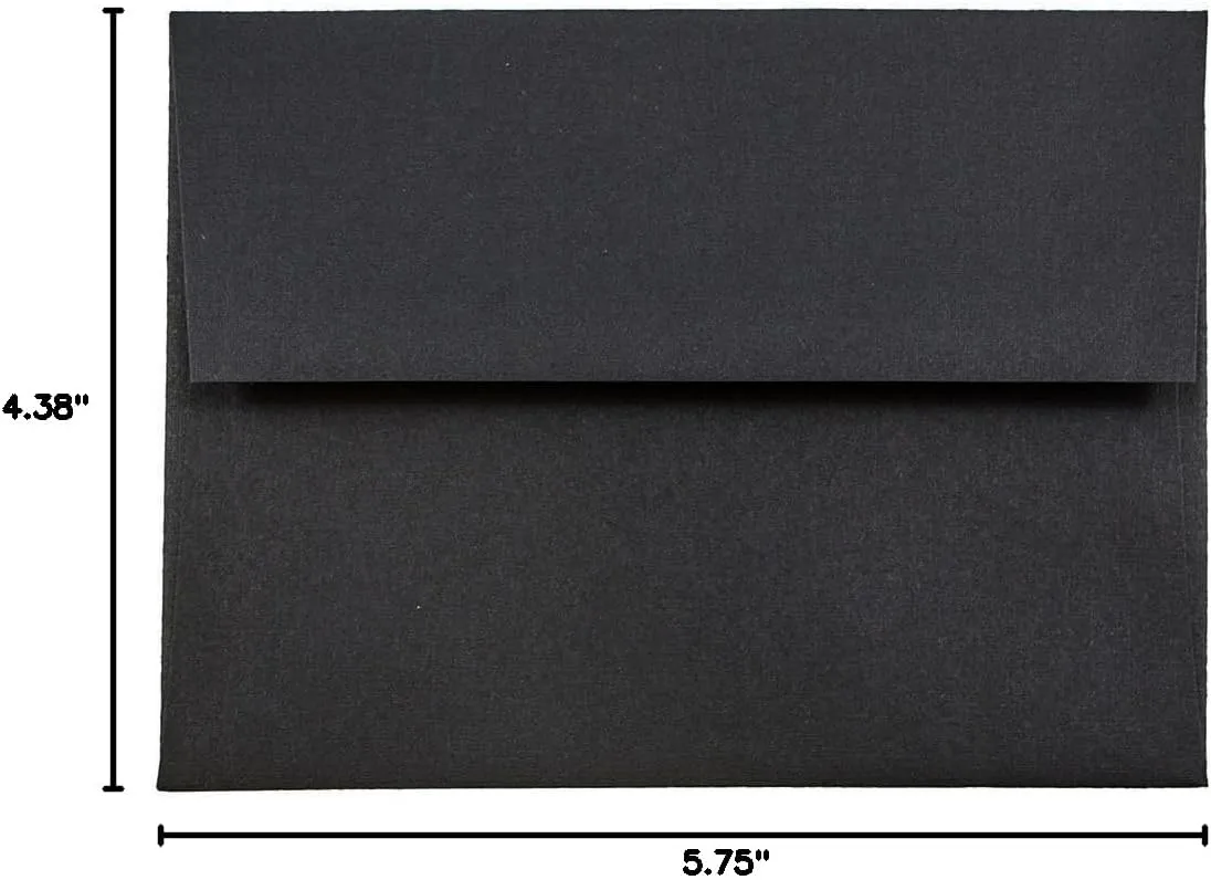 JAM PAPER Booklet Invitation Envelopes, Gummed Seal, 32-lb Linen, 30% Recycled