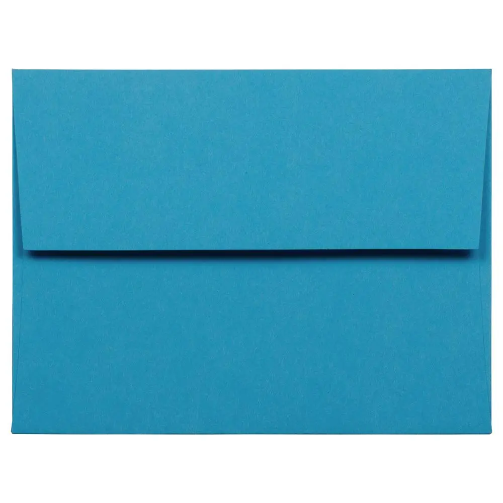 JAM Paper Blue Booklet Invitation Envelopes, Recycled, Gummed Seal