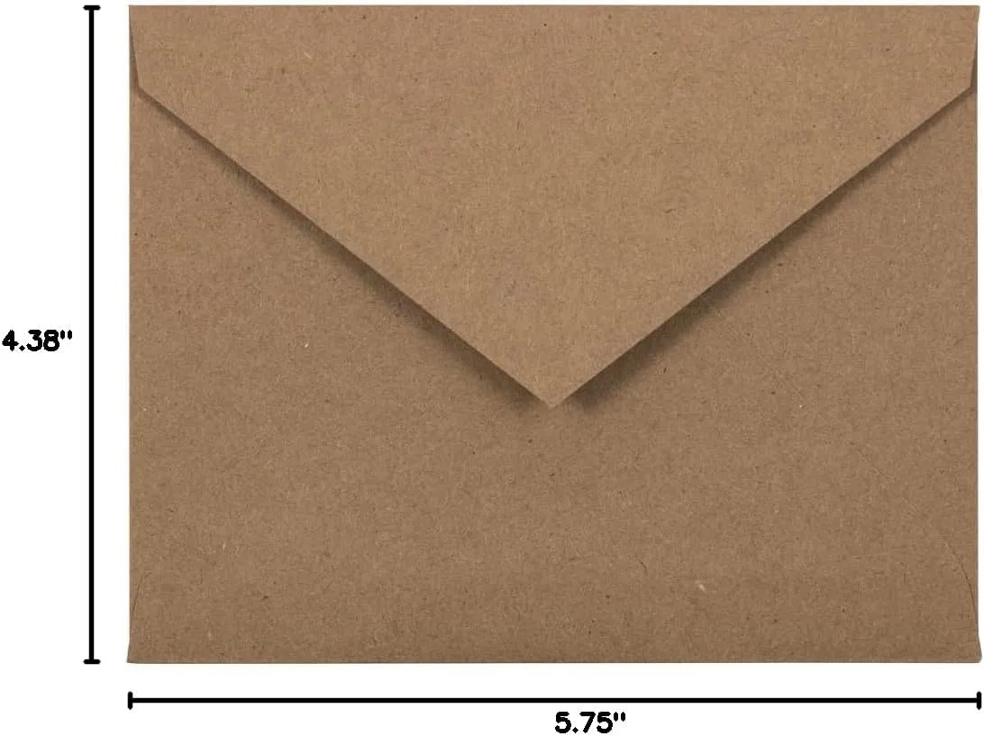 JAM PAPER Booklet Invitation Envelopes, Brown Kraft, Recycled