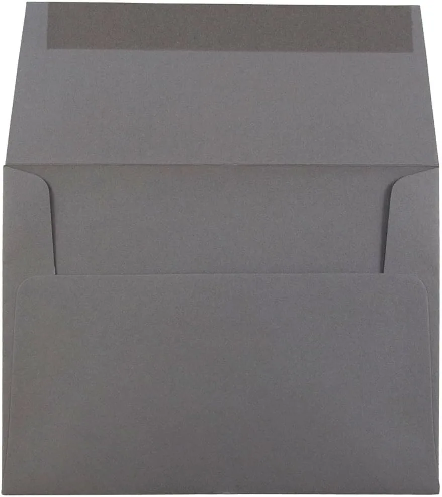 JAM PAPER Premium Dark Gray Invitation and Business Envelopes