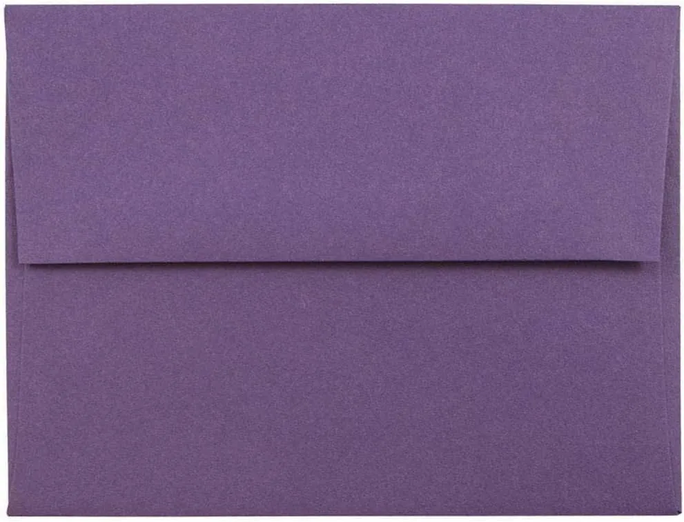JAM PAPER Premium Dark Purple Invitation Envelopes - 25/Pack