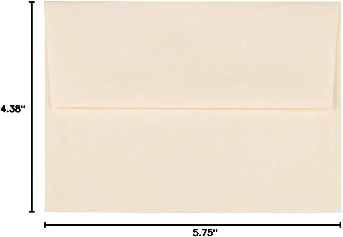 JAM PAPER Parchment Booklet Invitation Envelopes - 24 lb, 30% Recycled