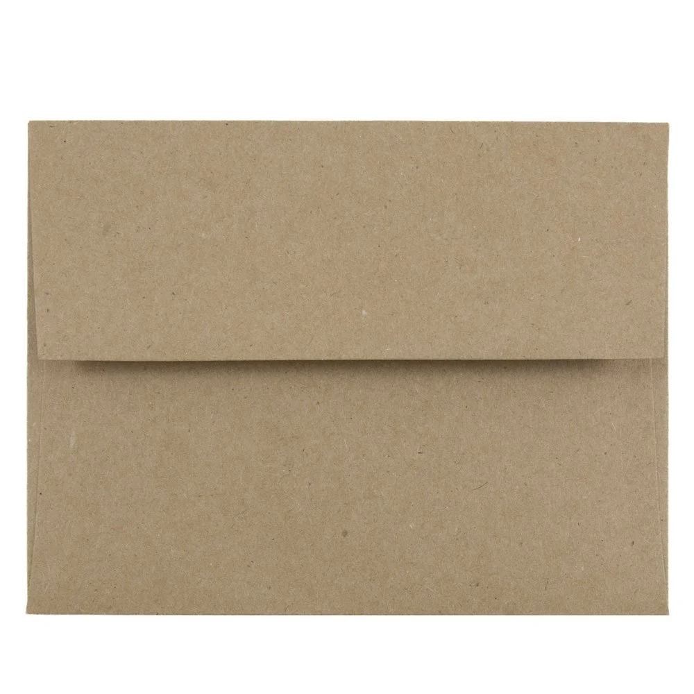 JAM PAPER Booklet Invitation Envelopes, Brown Kraft, Recycled
