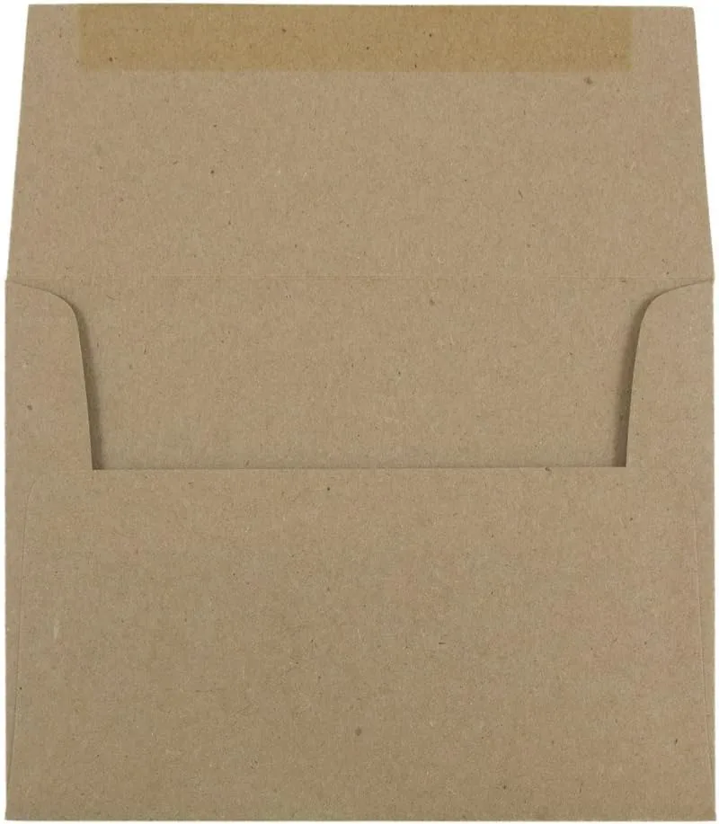 JAM PAPER Booklet Invitation Envelopes, Brown Kraft, Recycled