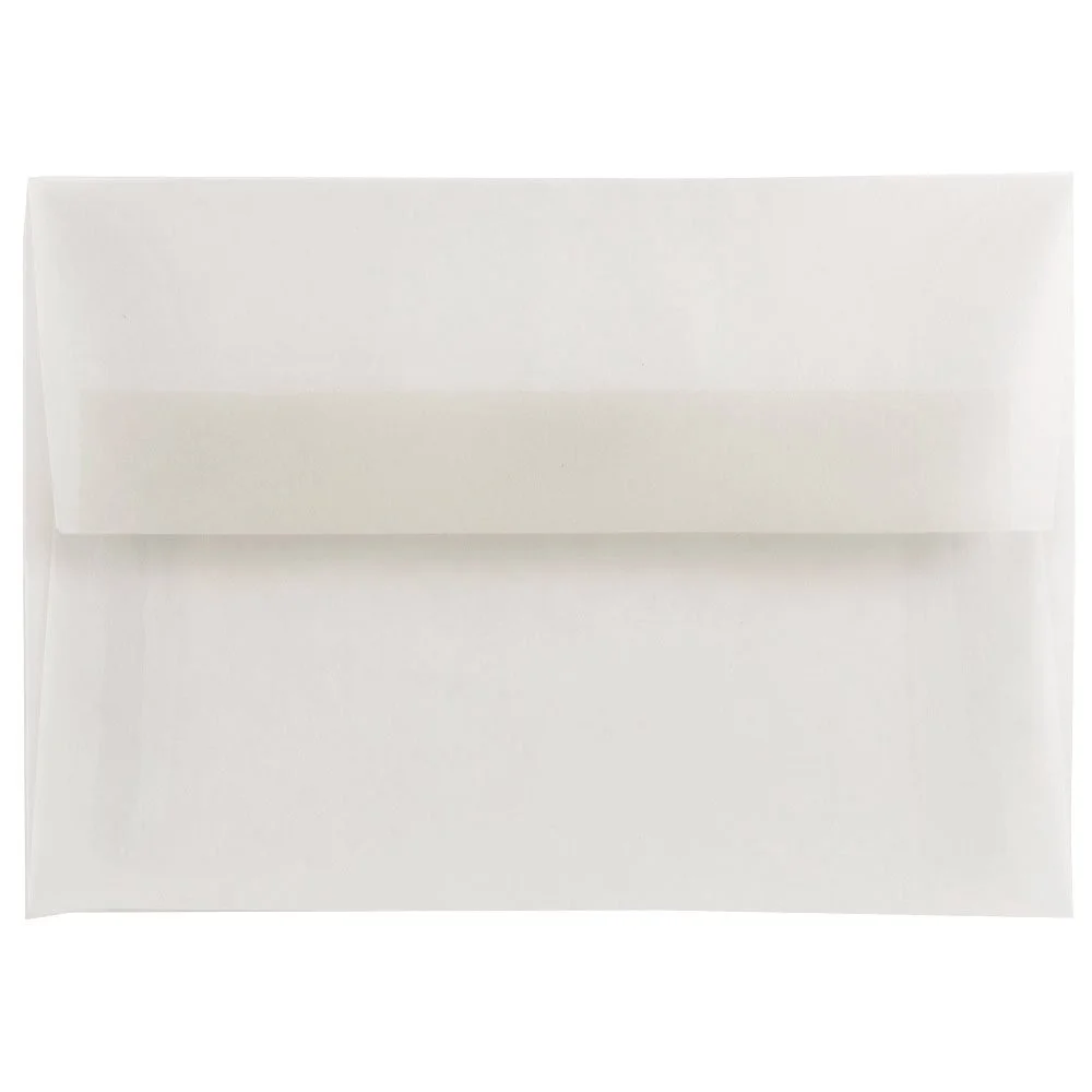 JAM PAPER Translucent Vellum Invitation Envelopes - Clear