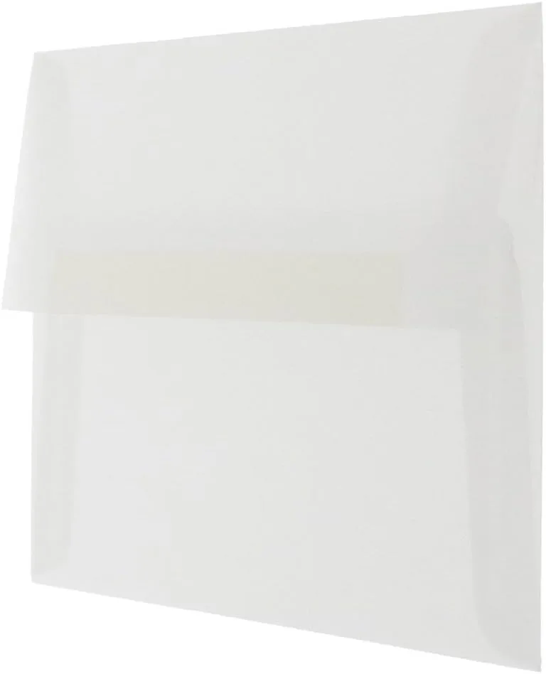 JAM PAPER Translucent Vellum Invitation Envelopes - Clear