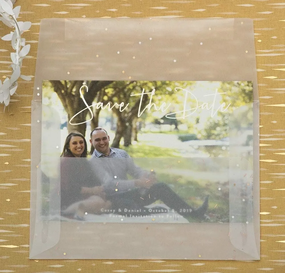 JAM PAPER Translucent Vellum Invitation Envelopes - Clear