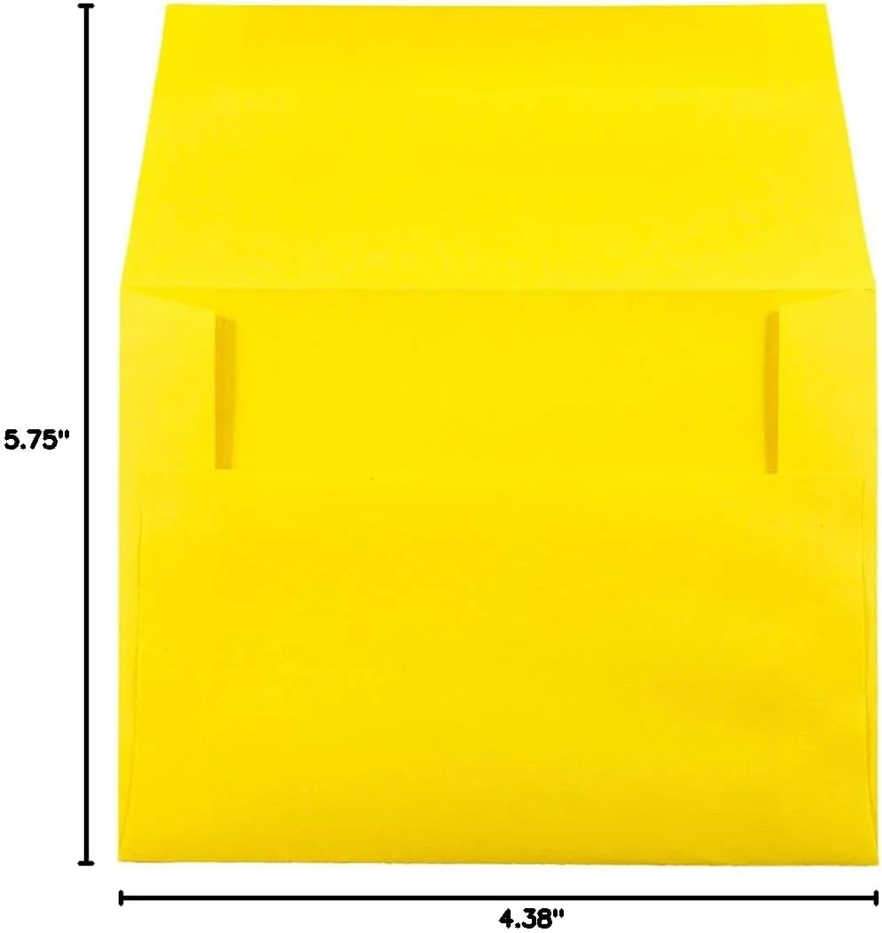 JAM PAPER Colored Envelopes (Recycled, Gummed Closure) - 25 Pack