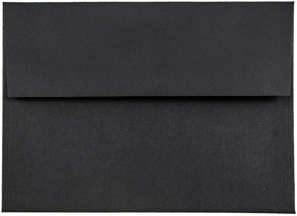 JAM PAPER Booklet Invitation Envelopes, Gummed Seal, 32-lb Linen, 30% Recycled
