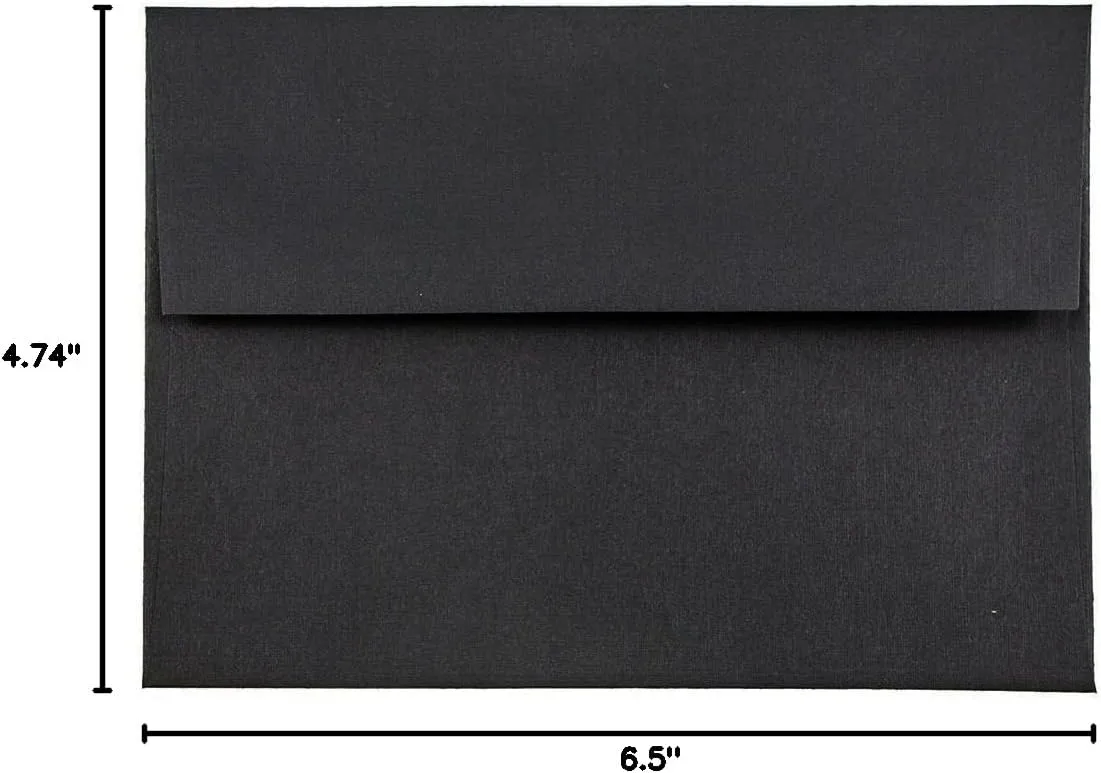 JAM PAPER Booklet Invitation Envelopes, Gummed Seal, 32-lb Linen, 30% Recycled