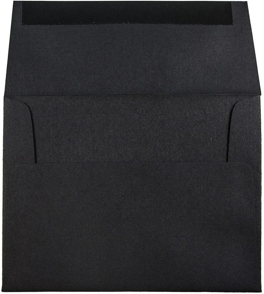 JAM PAPER Booklet Invitation Envelopes, Gummed Seal, 32-lb Linen, 30% Recycled