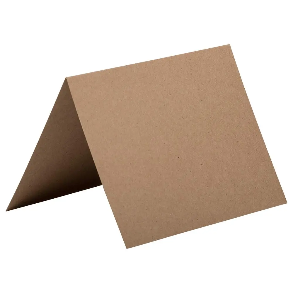 JAM PAPER Blank Foldover Cards - Brown Kraft 60lb - 25/Pack