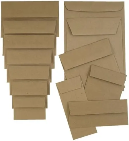 JAM PAPER Blank Foldover Cards - Brown Kraft 60lb - 25/Pack