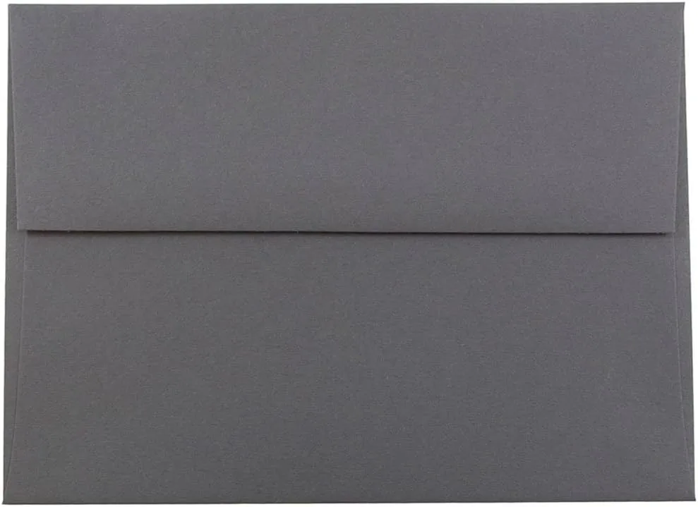 JAM PAPER Premium Dark Gray Invitation and Business Envelopes