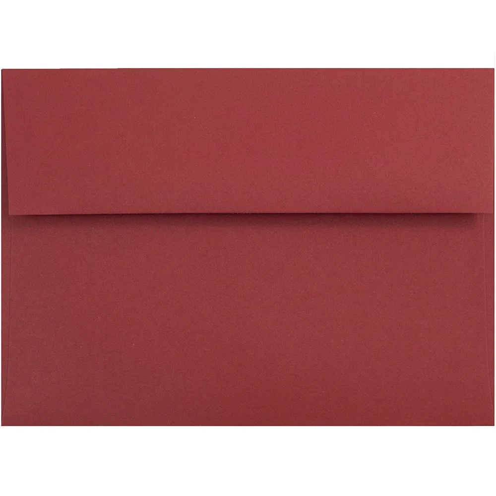 JAM PAPER Premium Dark Red Invitation Envelopes