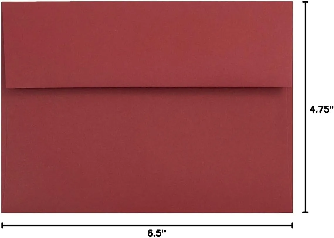 JAM PAPER Premium Dark Red Invitation Envelopes