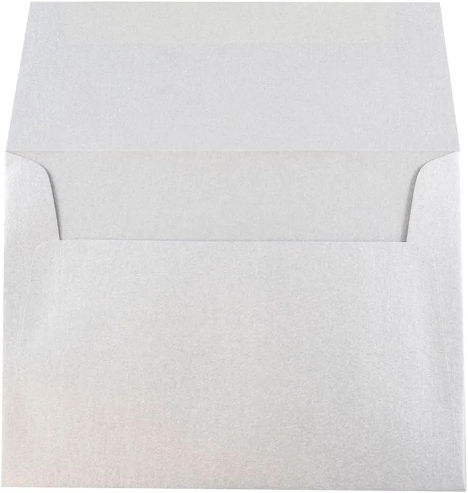 JAM PAPER Silver Stardream Metallic Invitation Envelopes