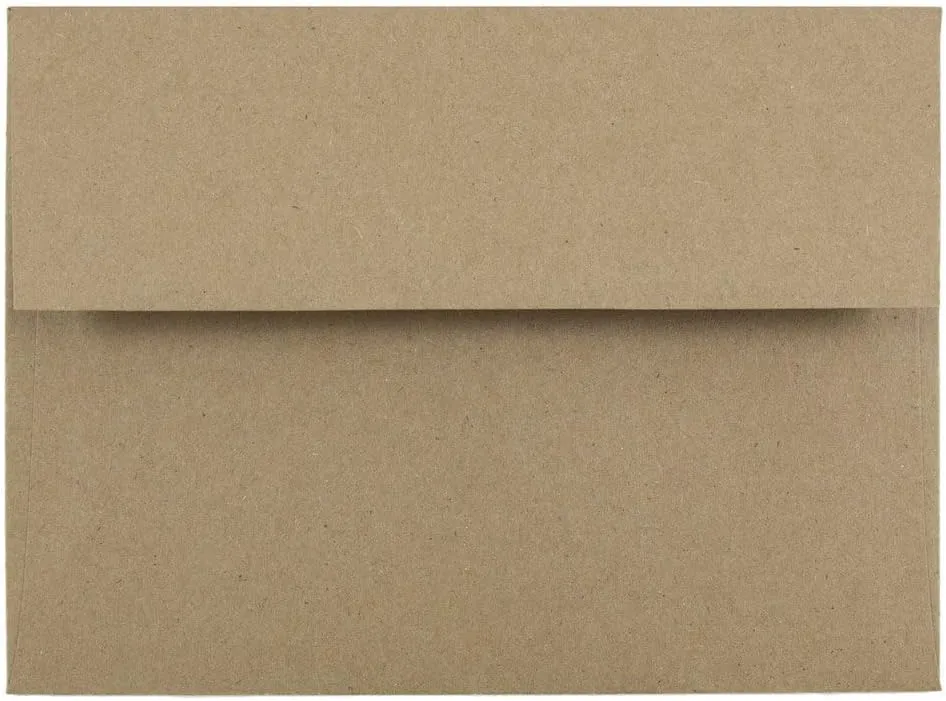 JAM PAPER Booklet Invitation Envelopes, Brown Kraft, Recycled