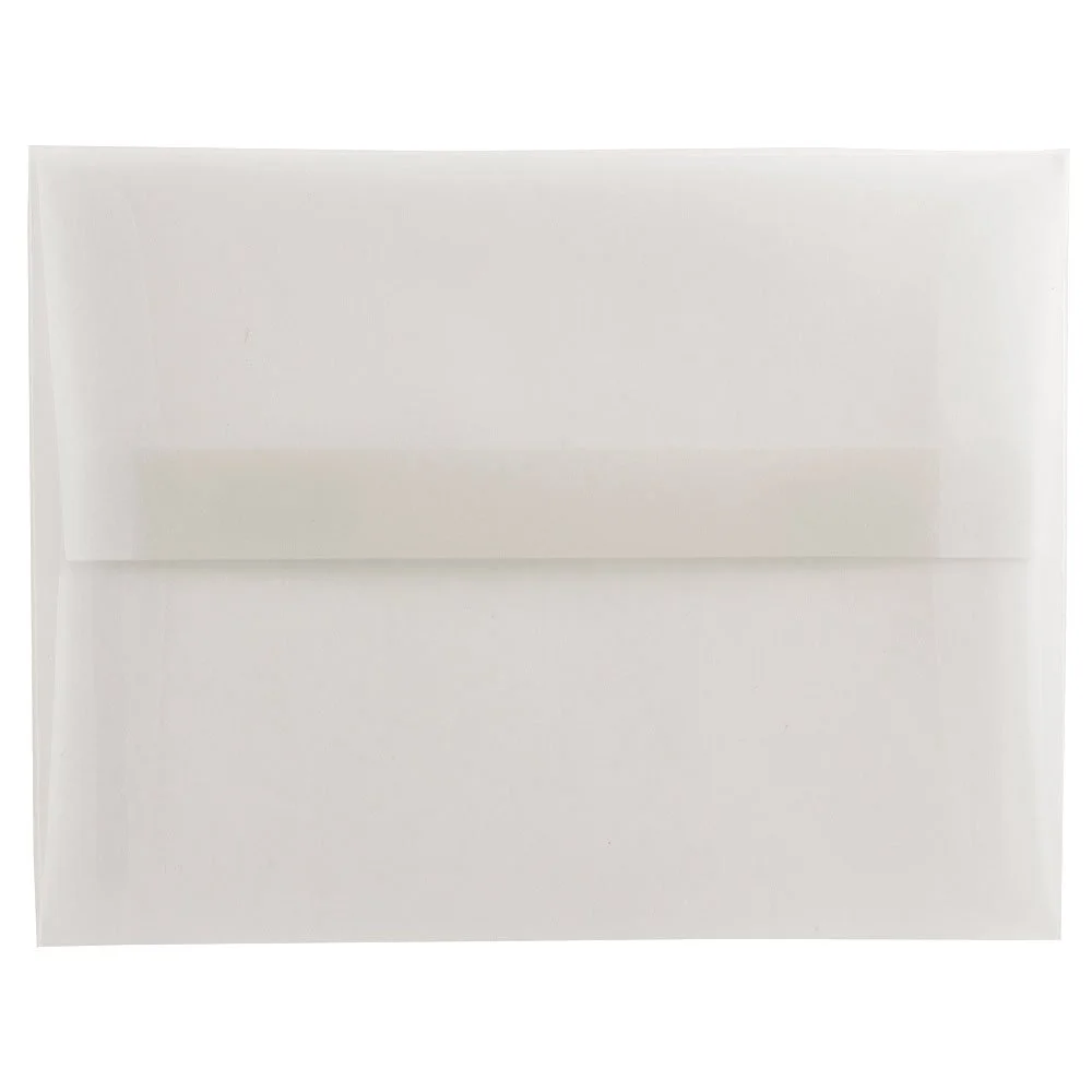 JAM PAPER Translucent Vellum Invitation Envelopes - Clear