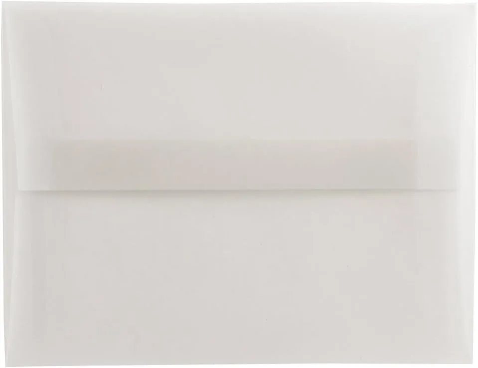JAM PAPER Translucent Vellum Invitation Envelopes - Clear