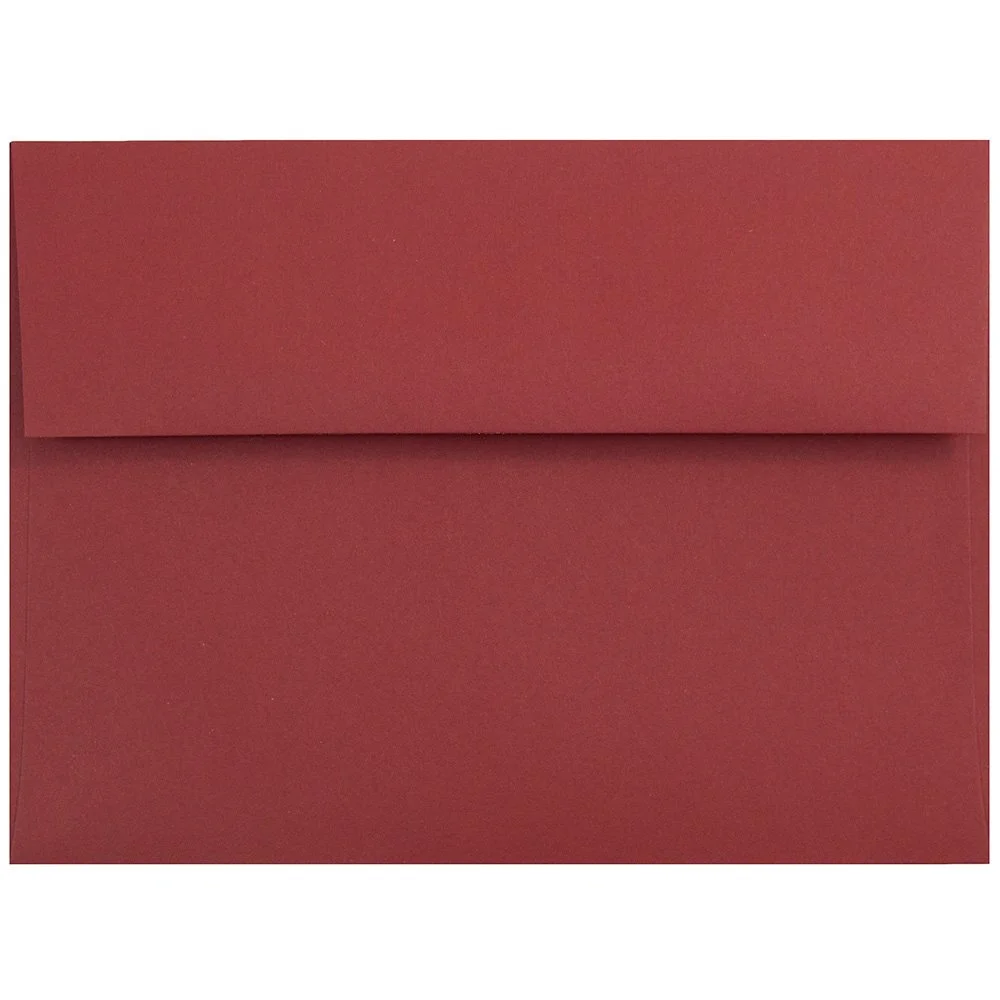 JAM PAPER Premium Dark Red Invitation Envelopes