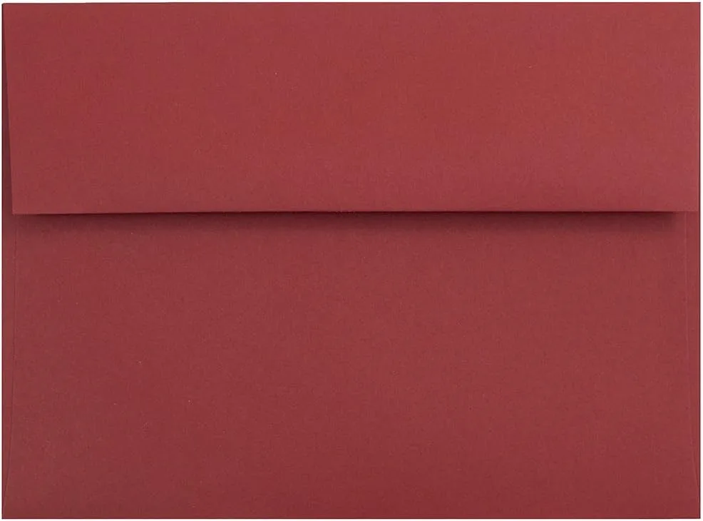 JAM PAPER Premium Dark Red Invitation Envelopes