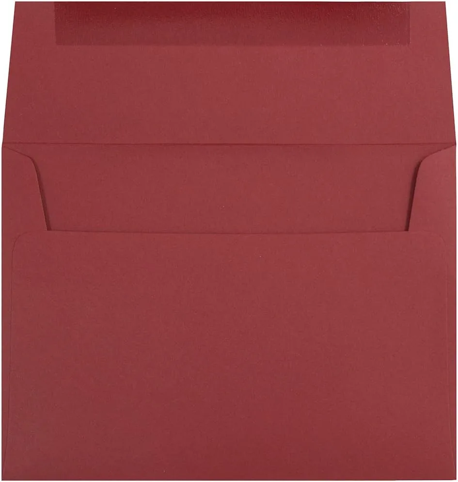 JAM PAPER Premium Dark Red Invitation Envelopes