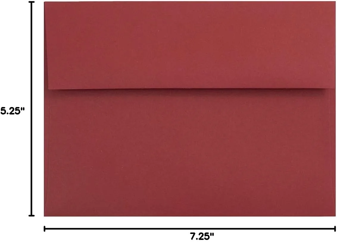 JAM PAPER Premium Dark Red Invitation Envelopes