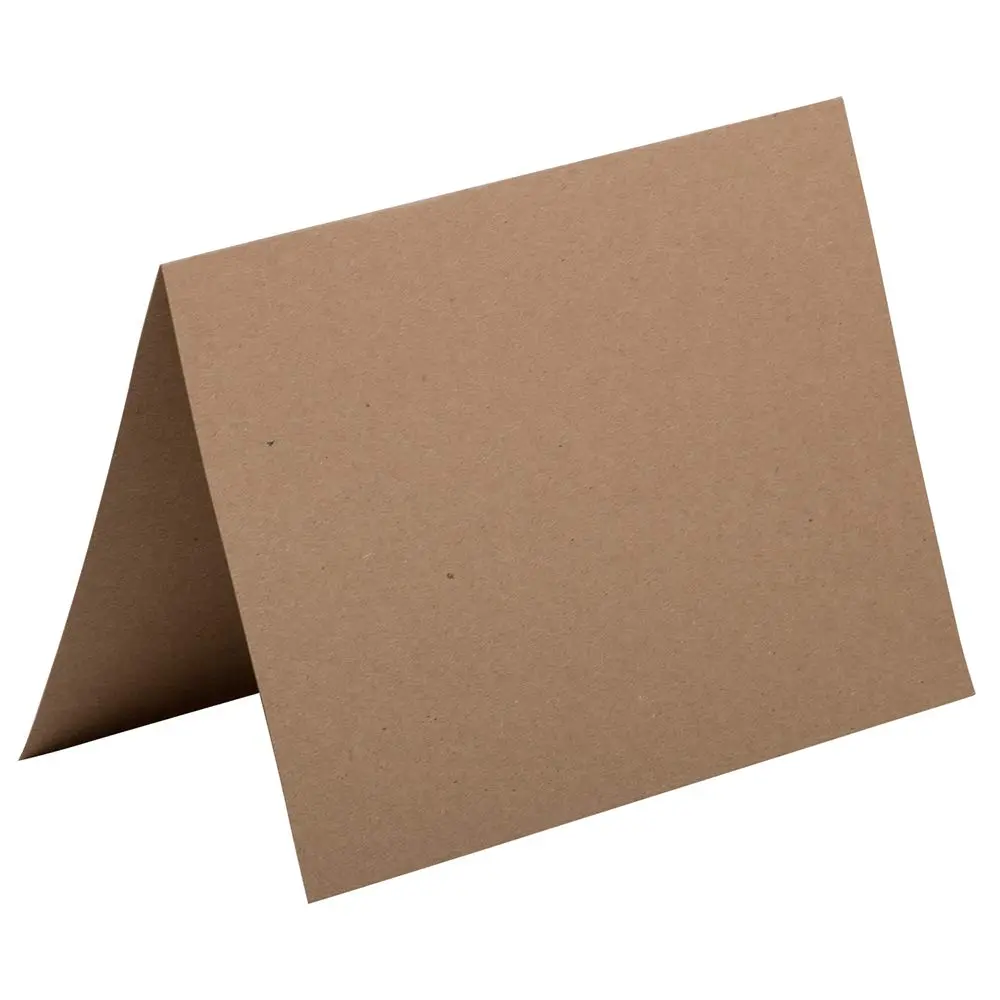 JAM PAPER Blank Foldover Cards - Brown Kraft 60lb - 25/Pack