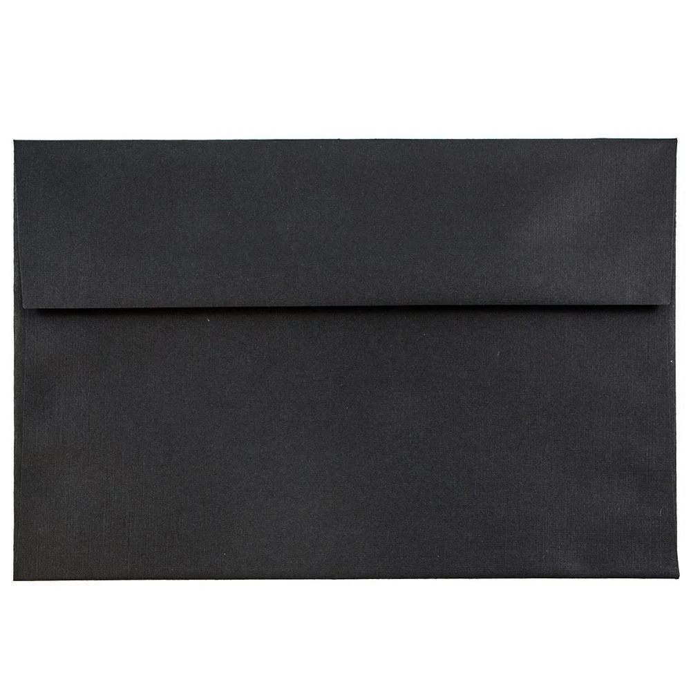 JAM PAPER Booklet Invitation Envelopes, Gummed Seal, 32-lb Linen, 30% Recycled