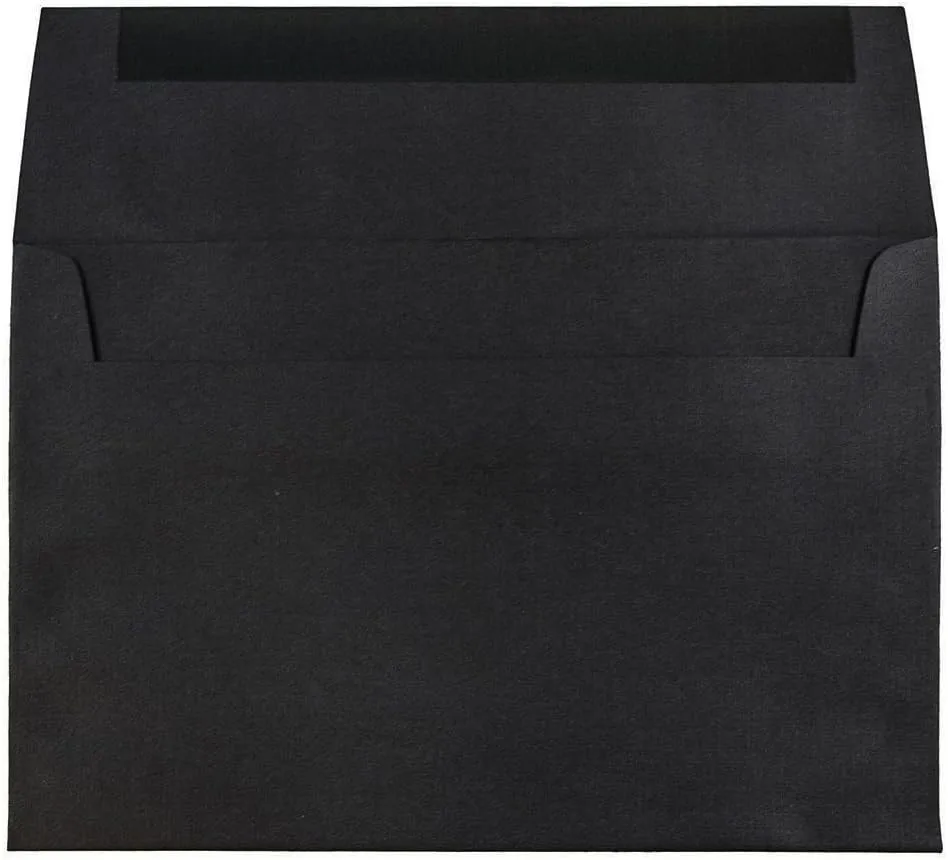 JAM PAPER Booklet Invitation Envelopes, Gummed Seal, 32-lb Linen, 30% Recycled