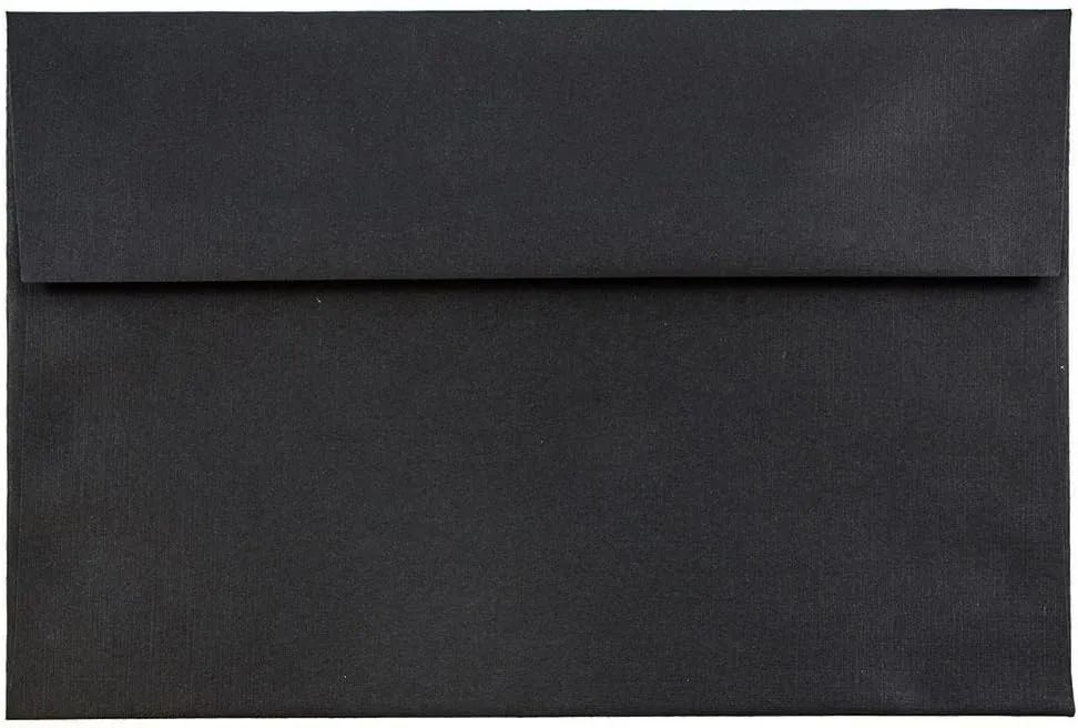 JAM PAPER Booklet Invitation Envelopes, Gummed Seal, 32-lb Linen, 30% Recycled