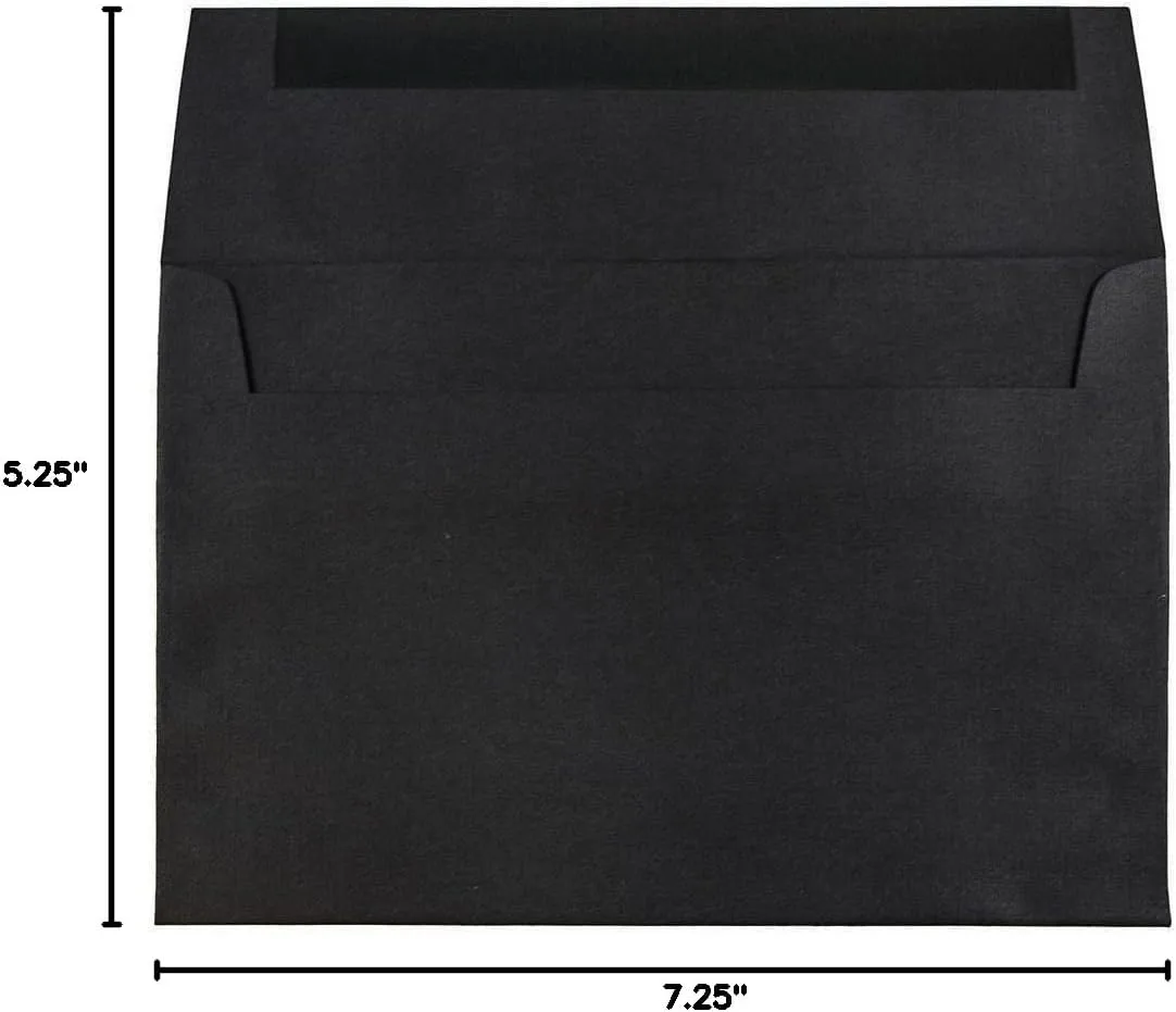 JAM PAPER Booklet Invitation Envelopes, Gummed Seal, 32-lb Linen, 30% Recycled