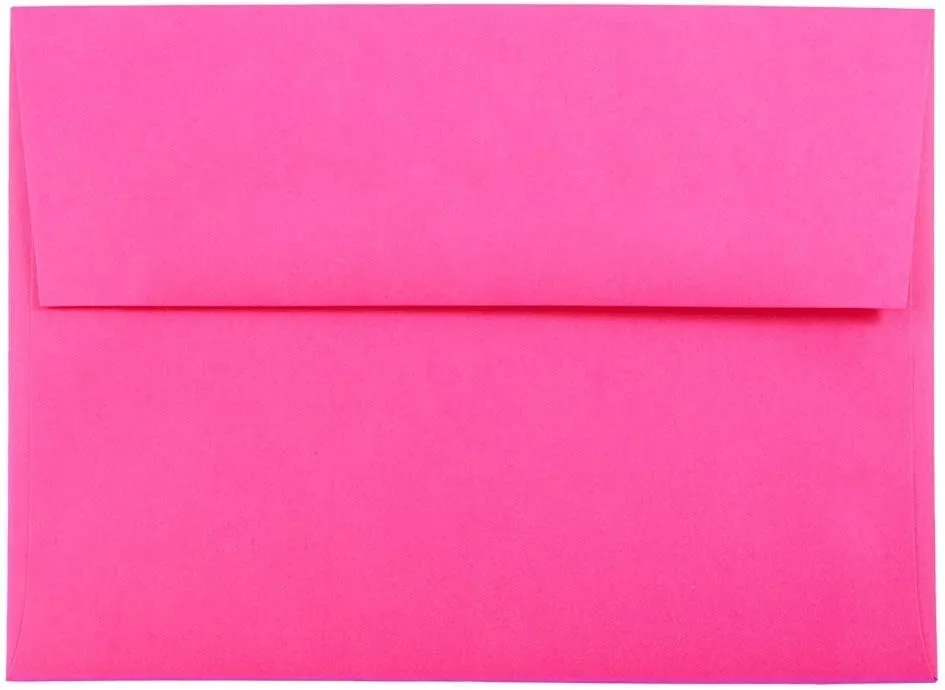 JAM PAPER Colored Envelopes - Ultra Fuchsia Hot Pink