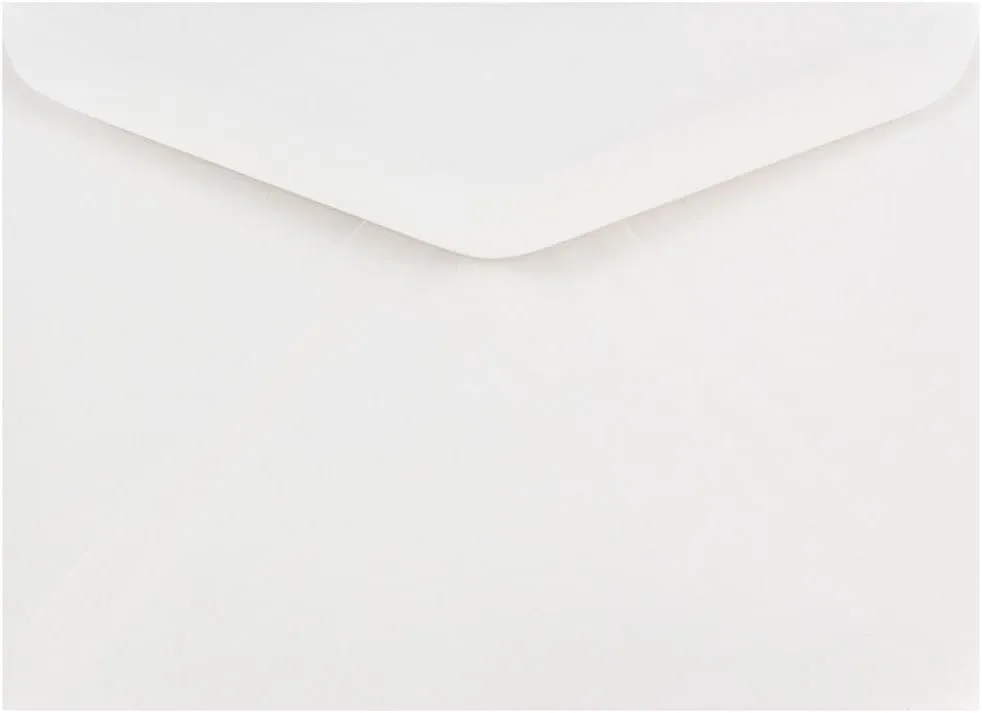 JAM PAPER A7 Commercial Invitation Envelopes with V-Flap - 5 1/4 x 7 1/4 - White - 25/Pack