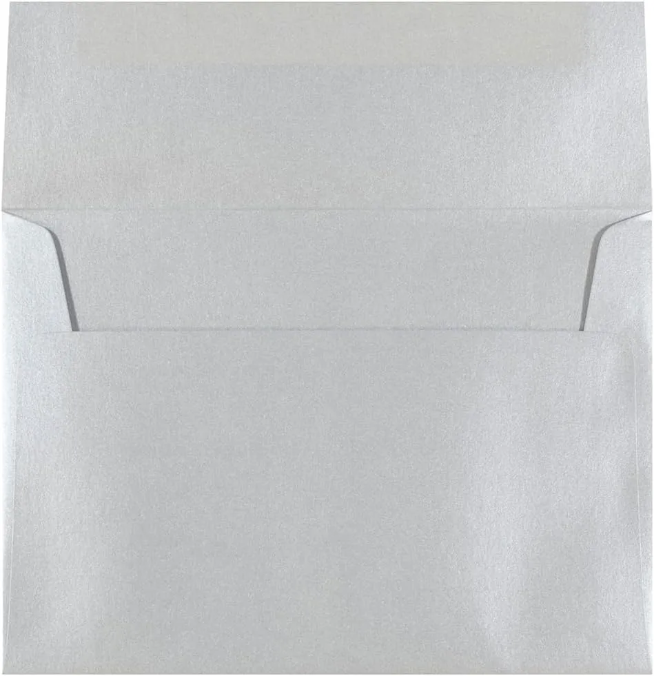 JAM PAPER Silver Stardream Metallic Invitation Envelopes