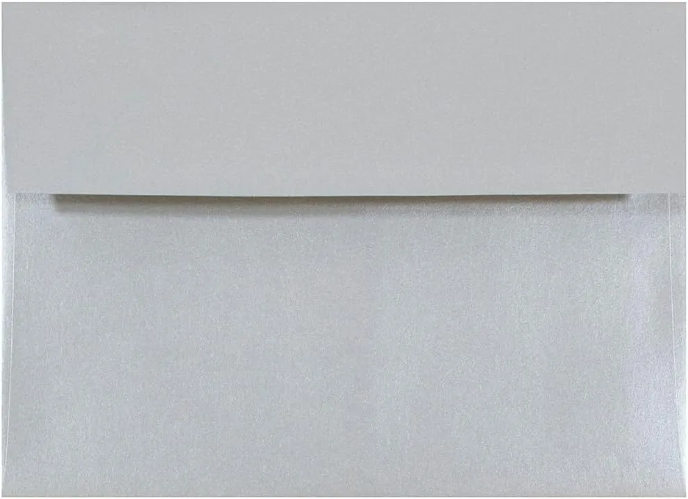 JAM PAPER Silver Stardream Metallic Invitation Envelopes
