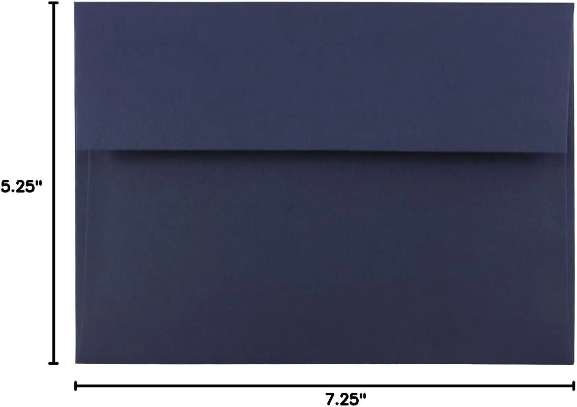 JAM PAPER Navy Blue Premium Invitation Envelopes - 25/Pack