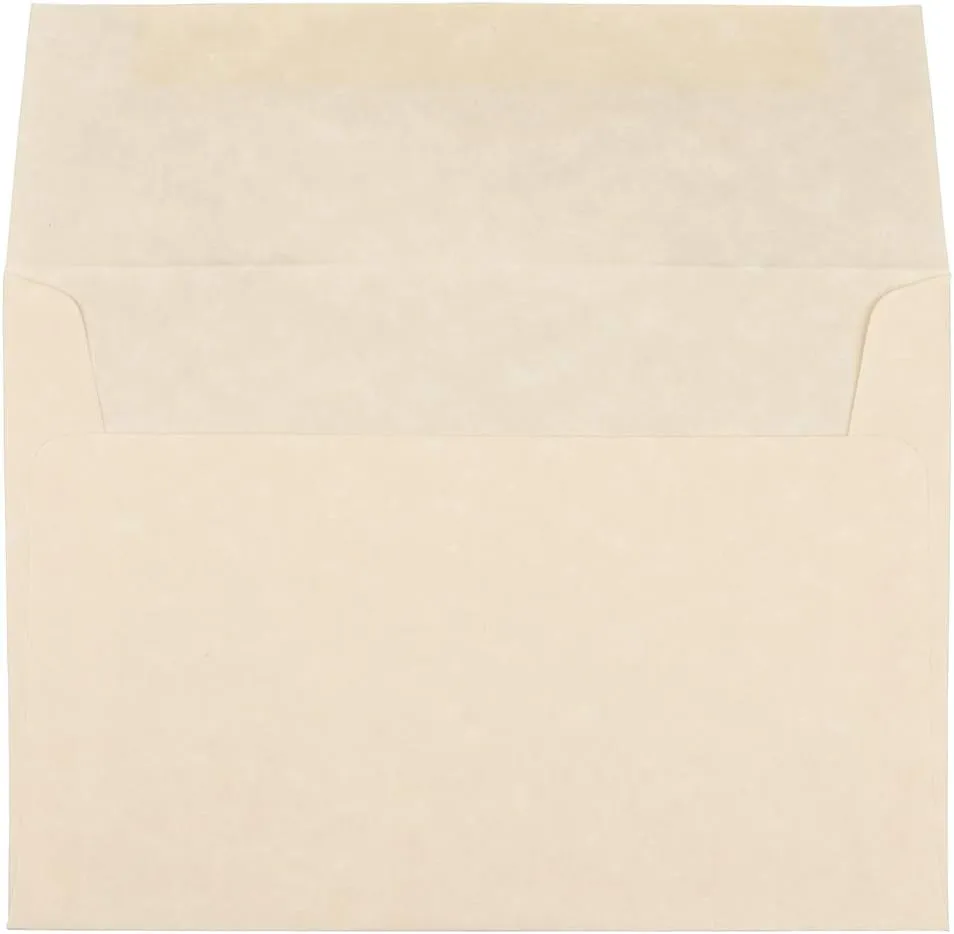 JAM PAPER Parchment Booklet Invitation Envelopes - 24 lb, 30% Recycled