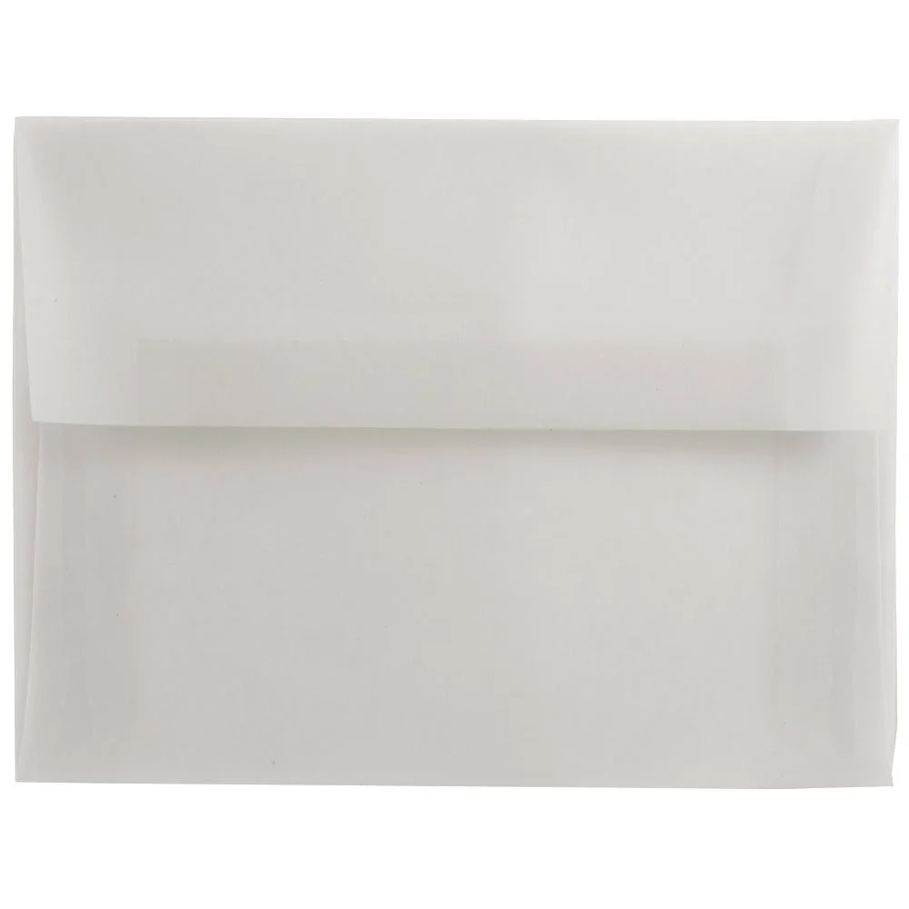 JAM PAPER Translucent Vellum Invitation Envelopes - Clear