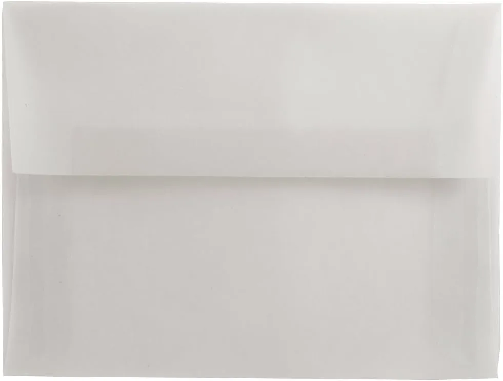 JAM PAPER Translucent Vellum Invitation Envelopes - Clear