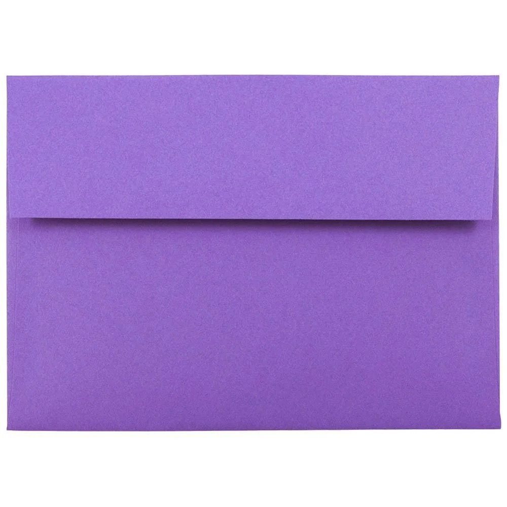 JAM PAPER Colored Envelopes - Recycled 24 lb Gummed Closure