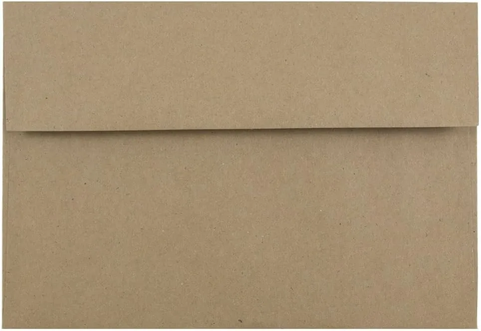 JAM PAPER Booklet Invitation Envelopes, Brown Kraft, Recycled