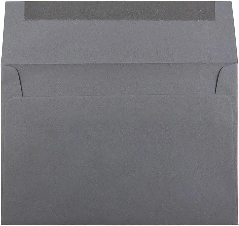 JAM PAPER Premium Dark Gray Invitation and Business Envelopes