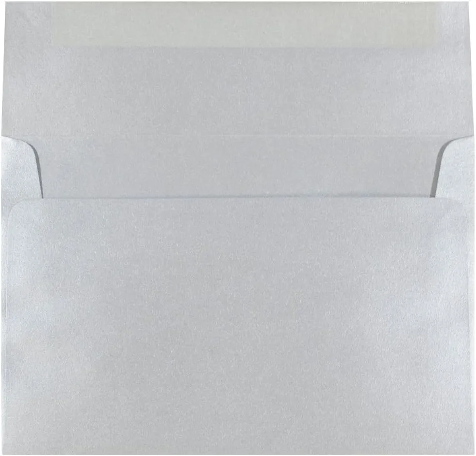 JAM PAPER Silver Stardream Metallic Invitation Envelopes