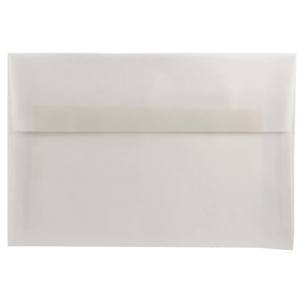 JAM PAPER Translucent Vellum Invitation Envelopes - Clear